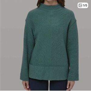 lululemon athletica On Repeat Teal Mock Neck Sweater